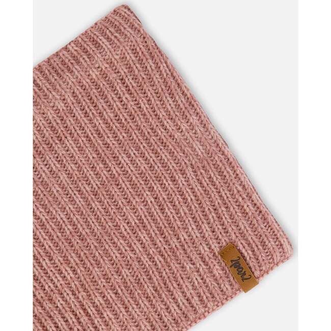 Mid-Season Knit Neck Warmer, Dusty Pink - Scarves - 3
