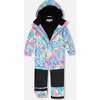 One-Piece Play Snowsuit, Rainbow Heart Print - Snowsuits - 5