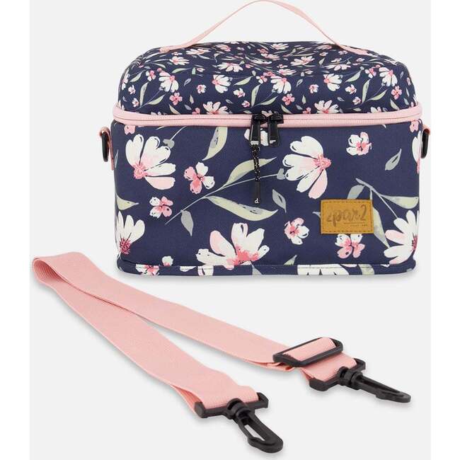 Lunch Box, Navy Flower Print