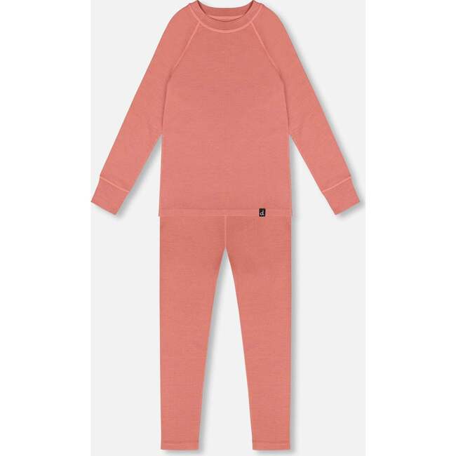Merino Wool Base Layer Set, Dusty Pink