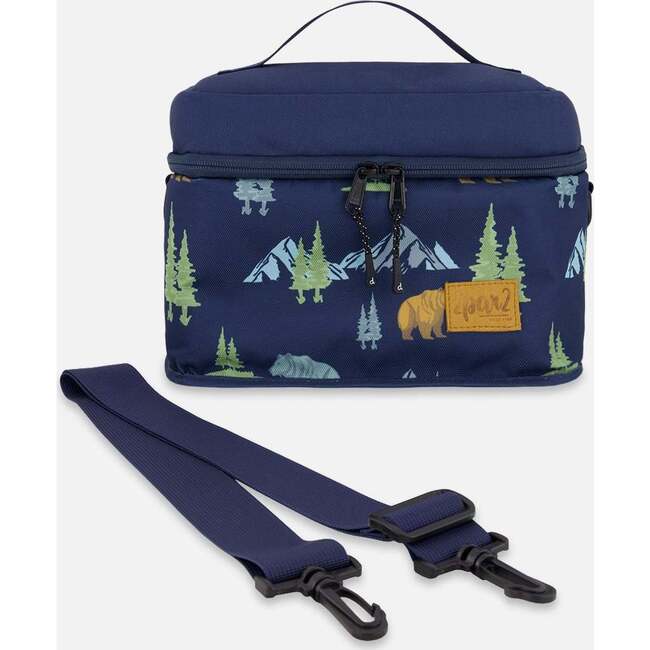 Lunch Box, Navy Animal Print