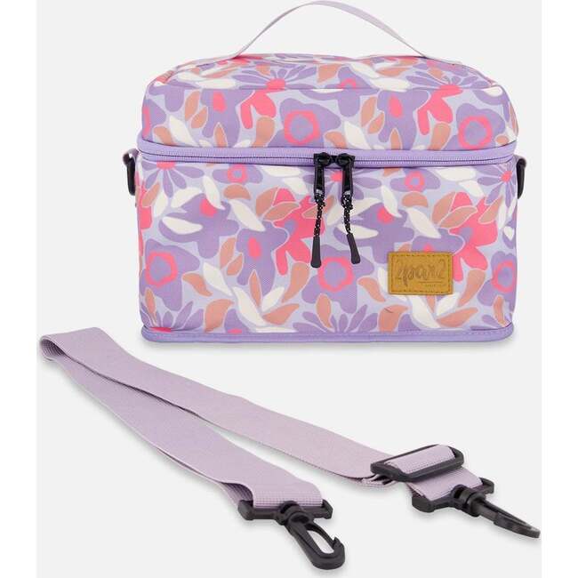 Lunch Box, Lilac Retro Flower Print