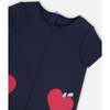 Milano Dress Navy Blue with Plaid Flounce, Navy Blue - Dresses - 3