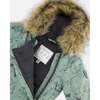 One-Piece Baby Play Snowsuit Designed for Car Seat, Sage Animal Print - Snowsuits - 5