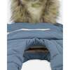 One-Piece Baby Snug Snowsuit Designed for Car Seat, Dark Gray Blue - Snowsuits - 6