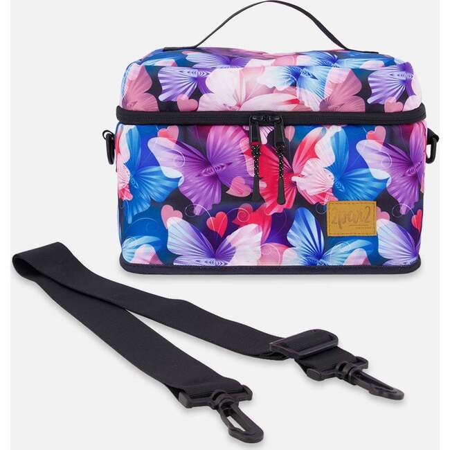 Lunch Box, Black Butterfly Print