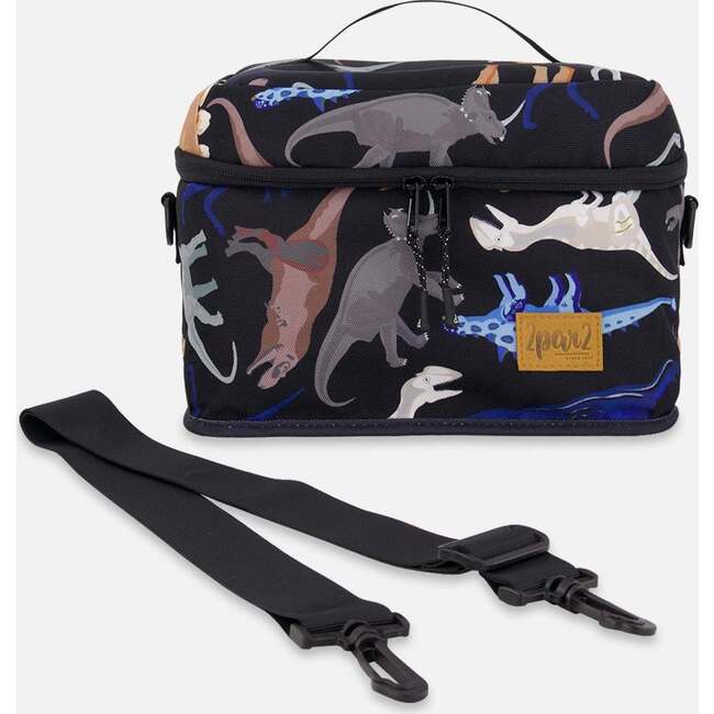 Lunch Box, Black Dinosaur Print