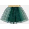 Mesh Skirt with Bow, Forest Green - Skirts - 3