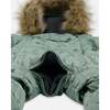 One-Piece Baby Play Snowsuit Designed for Car Seat, Sage Animal Print - Snowsuits - 6