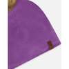 Mid-Season Jersey Removable Pompom Hat, Lavender - Winter Hats - 3