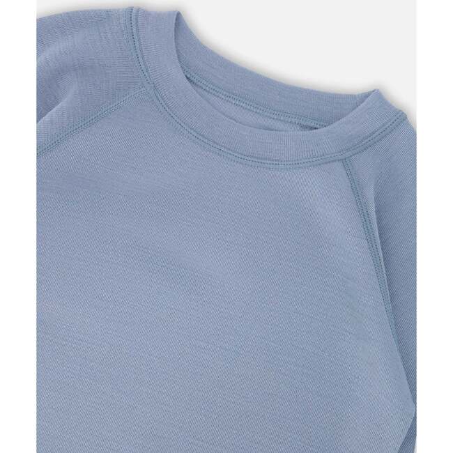 Merino Wool Base Layer Set, Blue Gray - Mixed Apparel Set - 3