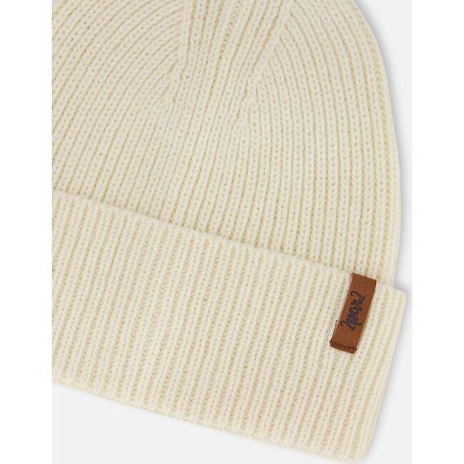 Mid-Season Knit Hat, Off-White - Winter Hats - 4