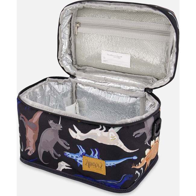 Lunch Box, Black Dinosaur Print - Lunchbags - 3