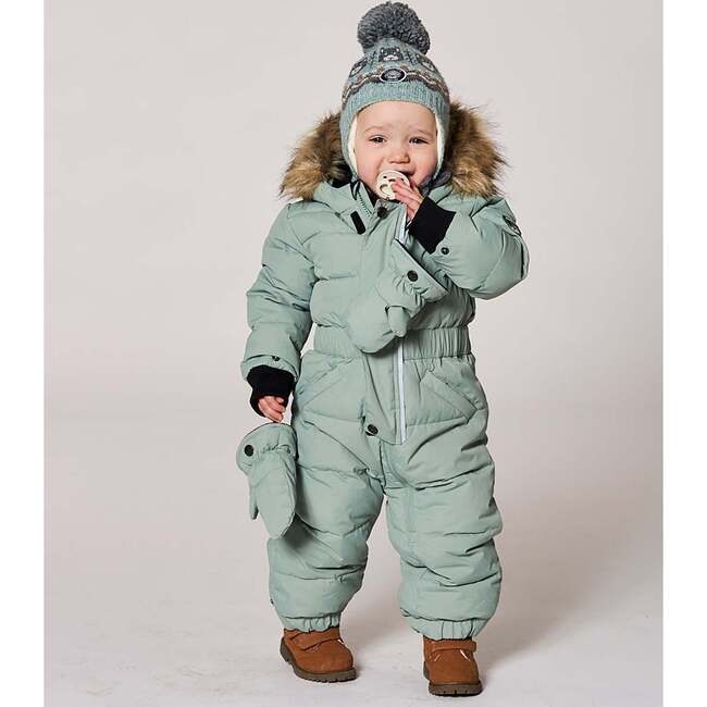 One-Piece Baby Original Puffy Snowsuit, Sage Green - Snowsuits - 2