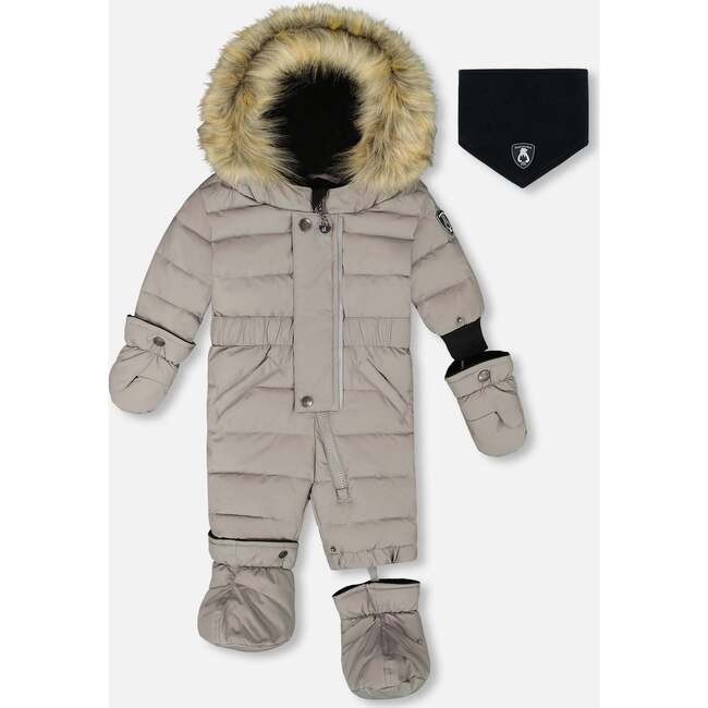 One-Piece Baby Original Puffy Snowsuit, Gray
