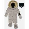 One-Piece Baby Original Puffy Snowsuit, Gray - Snowsuits - 1 - thumbnail