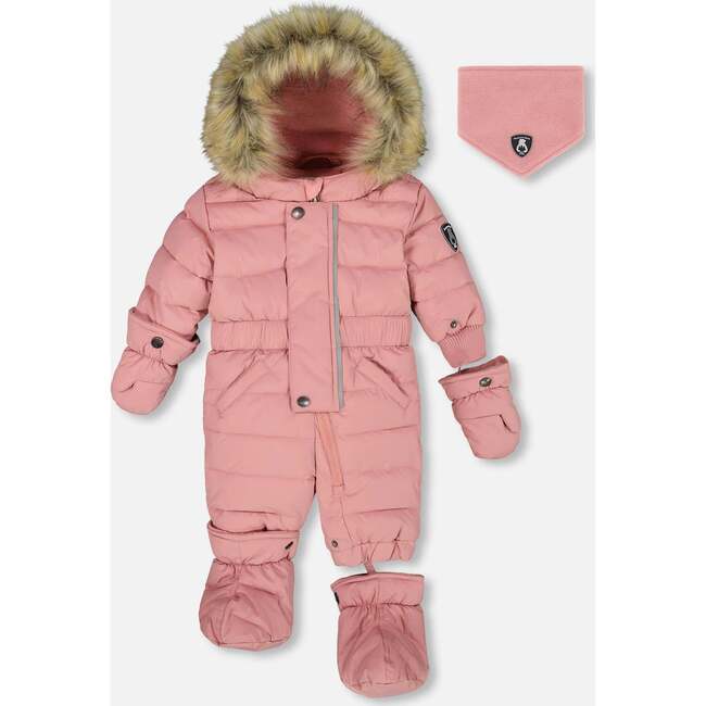 One-Piece Baby Original Puffy Snowsuit, Dusty Pink