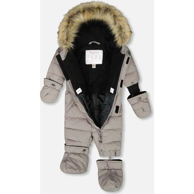 One-Piece Baby Original Puffy Snowsuit, Gray - Snowsuits - 3