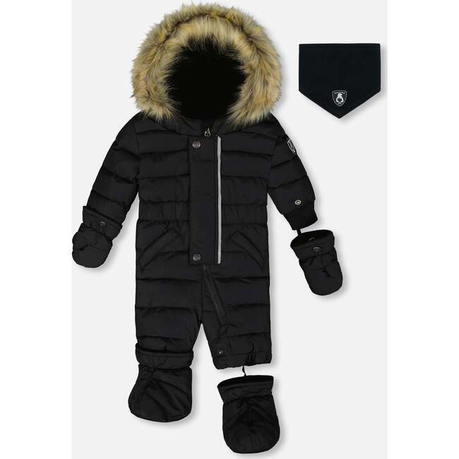 One-Piece Baby Original Puffy Snowsuit, Black