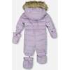 One-Piece Baby Original Puffy Snowsuit, Purple Gray - Snowsuits - 3