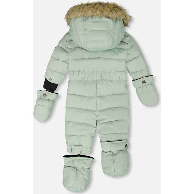 One-Piece Baby Original Puffy Snowsuit, Sage Green - Snowsuits - 4