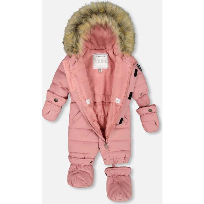 One-Piece Baby Original Puffy Snowsuit, Dusty Pink - Snowsuits - 3