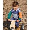 Long Sleeve Colorblocked Hooded Fleece Sweatshirt Blue, Colorblock Blue - Sweatshirts - 2