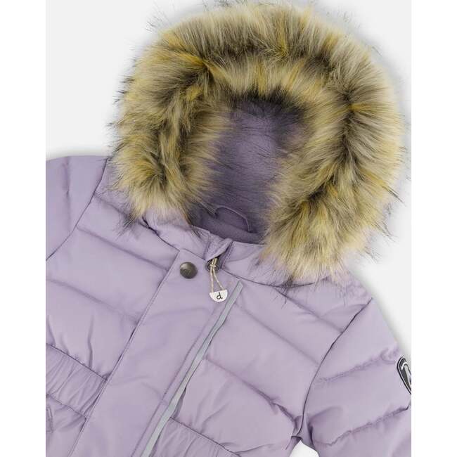 One-Piece Baby Original Puffy Snowsuit, Purple Gray - Snowsuits - 4