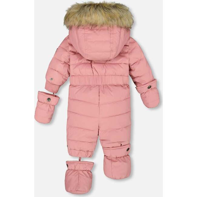 One-Piece Baby Original Puffy Snowsuit, Dusty Pink - Snowsuits - 4