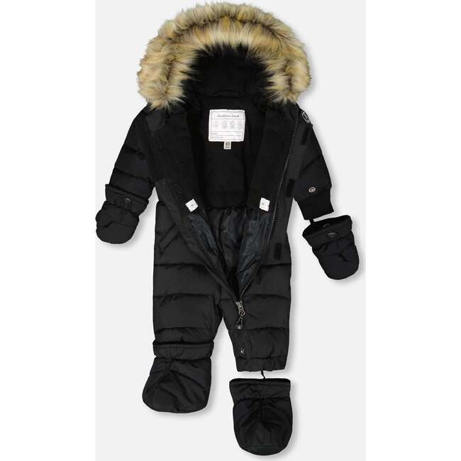 One-Piece Baby Original Puffy Snowsuit, Black - Snowsuits - 3