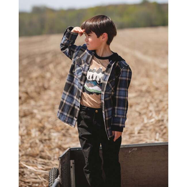 Long Raglan Sleeve Jersey Tee, Beige - Sweatshirts - 2