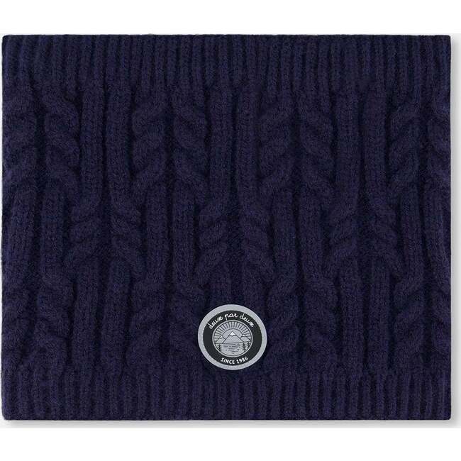 Lined Winter Neckwarmer, Navy Blue