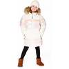 Long Metallic Puffy Winter Coat White, White Asparagus - Jackets - 4