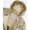 One-Piece Baby Layette Snowsuit Designed for Car Seat, Green Animal Print - Snowsuits - 4