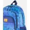 Little Kids Backpack, Blue Gradient Dinosaur Print - Backpacks - 3