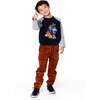 Long Raglan Sleeve Jersey Tee, Navy Blue - Sweatshirts - 3