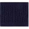 Lined Winter Neckwarmer, Navy Blue - Scarves - 3