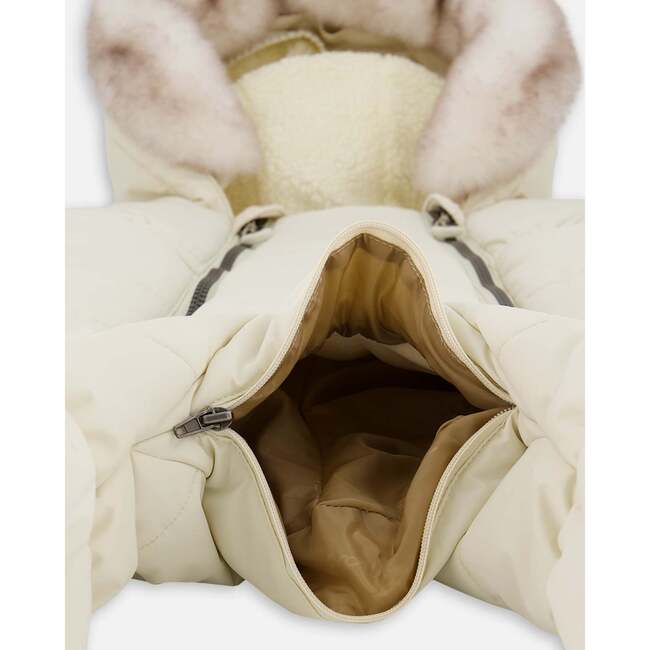 One-Piece Baby Layette Snowsuit Designed for Car Seat, White Asparagus - Snowsuits - 5