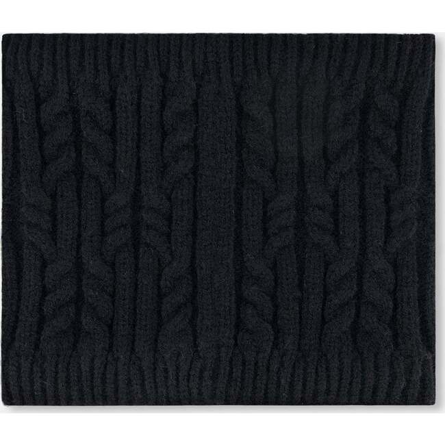 Lined Winter Neckwarmer, Black - Scarves - 2