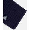 Lined Winter Neckwarmer, Navy Blue - Scarves - 4