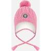 Lined Winter Hat with Pompom, Purple - Winter Hats - 1 - thumbnail