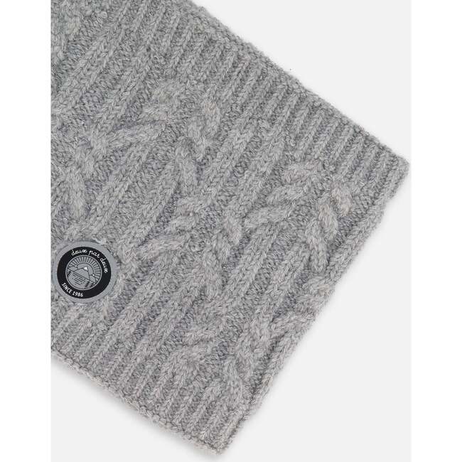 Lined Winter Neckwarmer, Heather Gray - Scarves - 3