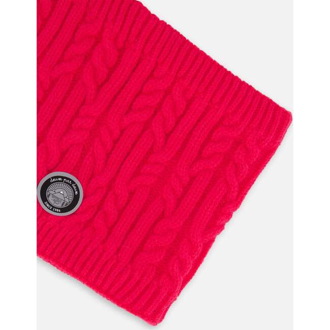 Lined Winter Neckwarmer, Flash Coral - Scarves - 3