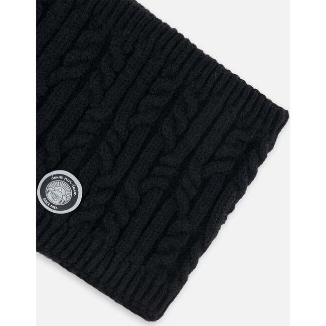 Lined Winter Neckwarmer, Black - Scarves - 3