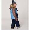 Lined Peruvian Knit Pompom Hat, Taupe and Navy - Winter Hats - 2