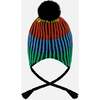 Lined Peruvian Knit Winter Hat with Pompom Multicolor, Multicolored - Winter Hats - 3