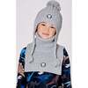 Lined Winter Hat with Pompom, Heather Gray - Winter Hats - 2