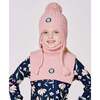 Lined Winter Hat with Pompom, Dusty Pink - Winter Hats - 3