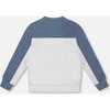 Long Sleeve Super Soft Brushed Jersey Top Color Block, Light Heather Gray - Sweatshirts - 4