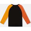 Long Sleeve Raglan T-Shirt with Glow-In-The-Dark Dinosaur Print, Black - T-Shirts - 3